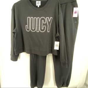 Juicy Couture Sz 2X & XXL Black Jogger Lounge Set